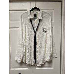 Torrid Harry Potter Hogwarts Tie Blouse 3X NWT White Shirt